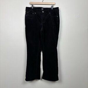 Jag Pants Womens 16W Black Corduroy High Rise Boot Cut Stretch 5 Pocket Y2K